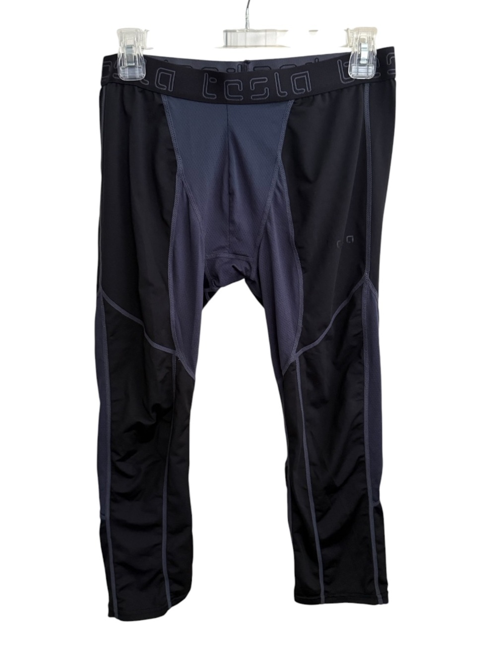Tesla Compression Athletic Tights Leggings Black Gray Men's XL